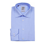 Pinpoint Weave Textured Button-Down Shirt // Light Blue (US: 15R)