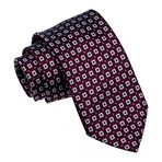 Square Tie // Burgundy + Grey