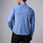 Lincoln Microcheck Shirt // Blue (M)