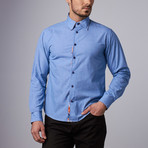 Lincoln Microcheck Shirt // Blue (XL)