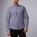 Stratford Gingham Shirt // Navy (L)