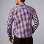 Vineyard Gingham Shirt // Aubergine (XL)