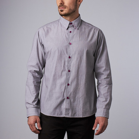 Milford Pinstripe Shirt // Gray (S)