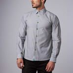 Boss Pinstripe Shirt // Gray (L)