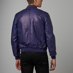 Reversible Leather Bomber // Blue (Euro: 48)