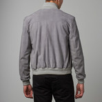 Printed Nubuck Bomber // Black + Gray (Euro: 54)