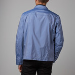 Leather Trimmed Wind Breaker // Azure (L)