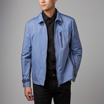 Leather Trimmed Wind Breaker // Azure (L)