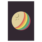 Color Striped Moon (16"W x 24"H x 1.5"D)