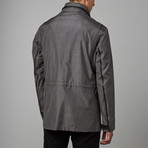 Pack-Away Hood Jacket // Black + Gray (Euro: 46)