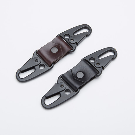 Dual Snap Key Fob (Dark Brown)