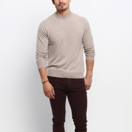 Adem Crew Neck Sweater // Sand Beige (S)