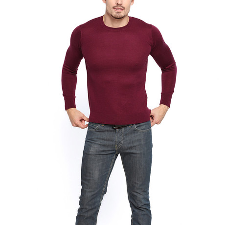 Utku Crew Neck Sweater // Plum (S)