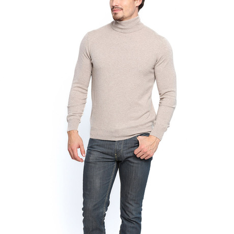 Adem Turtle Neck Sweater // Sand Beige (S)