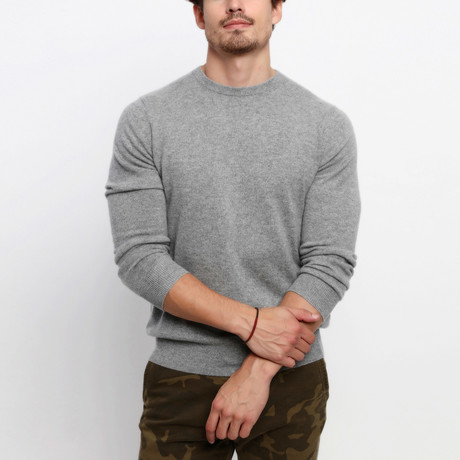 Adem Crew Neck Sweater // Medium Grey Melange (S)