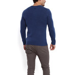 Henri Patch Pocket V-Neck Sweater // Orient Blue (L)