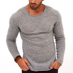 Dilan Round Neck Sweater // Medium Grey Melange (M)