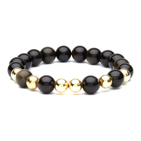Caelus // Golden Obsidian Stone Bracelet