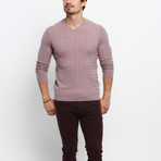 Amerigo V-Neck Sweater // Powder Pink (S)