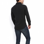 Silk & Cashmere // Versatile Long Sleeve Polo // Anthracite (M)