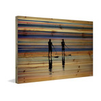 Paddling in Calm Water // Pine Wood (36"W x 24"H x 1.5"D)