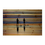 Paddling in Calm Water // Pine Wood (36"W x 24"H x 1.5"D)