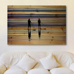 Paddling in Calm Water // Pine Wood (36"W x 24"H x 1.5"D)