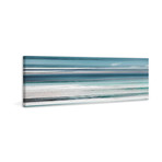 Blue Streaked Beach // Canvas (30"W x 10"H x 1.5"D)