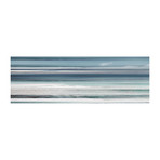 Blue Streaked Beach // Canvas (30"W x 10"H x 1.5"D)