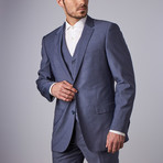 Bella Vita // 3 Piece Slim-Fit Suit // Slate Blue (US: 36S)