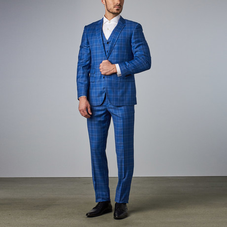 Bella Vita // 3 Piece Slim-Fit Suit // Cobalt Blue (US: 36S)