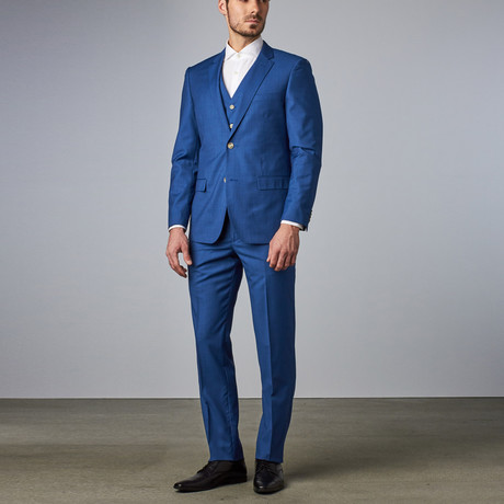 Bella Vita // 3 Piece Slim-Fit Suit // Laser Blue (US: 36S)