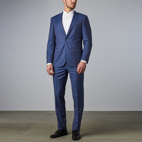 Bella Vita // Slim-Fit Suit // Blue Herringbone (US: 36S)