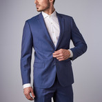 Bella Vita // Slim-Fit Suit // Blue Herringbone (US: 38R)