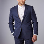 Bella Vita // Slim-Fit Suit // Blue Texture (US: 36S)