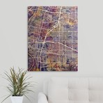 Albuquerque New Mexico Street Map // Multi-Color (18"W x 24"H x 1.5"D)