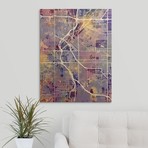 Denver Colorado Street Map // Multi-Color (18"W x 24"H x 1.5"D)