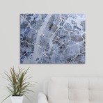 New York Street Map // Blue (24"W x 18"H x 1.5"D)