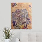 San Francisco Street Map // Multi-Color (18"W x 24"H x 1.5"D)