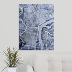 Philadelphia Pennsylvania Street Map // Blue (18"W x 24"H x 1.5"D)