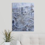 New Orleans Louisiana Street Map // Blue (18"W x 24"H x 1.5"D)