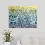 London England Street Map // Gradient (24"W x 18"H x 1.5"D)