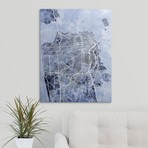 San Francisco Street Map // Blue (18"W x 24"H x 1.5"D)