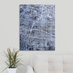 Albuquerque New Mexico Street Map // Blue (18"W x 24"H x 1.5"D)