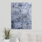 Las Vegas Street Map // Blue (18"W x 24"H x 1.5"D)