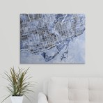 Toronto Street Map // Blue (24"W x 18"H x 1.5"D)