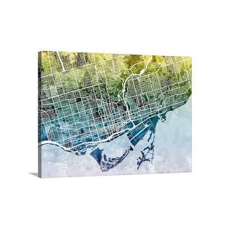 Toronto Street Map // Gradient (24"W x 18"H x 1.5"D)