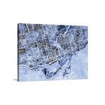 Toronto Street Map // Blue (24"W x 18"H x 1.5"D)