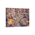 Rome Italy Street Map // Multi-Color (24"W x 18"H x 1.5"D)