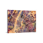 New York Street Map // Multi-Color (24"W x 18"H x 1.5"D)